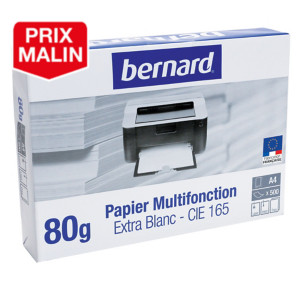 Papier blanc Bernard A4 80g, 5 ramettes de 500 feuilles