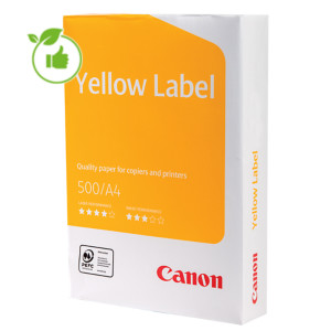Papier blanc Canon Yellow Label A4 80g, 5 ramettes de 500 feuilles