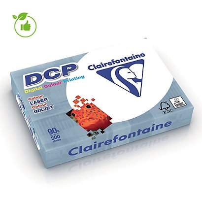 Papier blanc DCP Clairefontaine A4 90g, 5 ramettes de 500 feuilles - 1