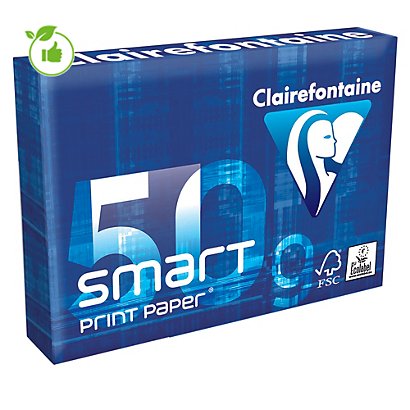Papier blanc Smart Print Clairefontaine A4 50g, 6 ramettes de 500 feuilles - 1