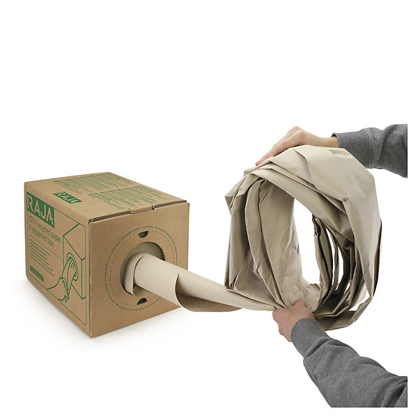 Papier de calage à dévidage central en boîte distributrice 100 % recyclé RAJA - 1