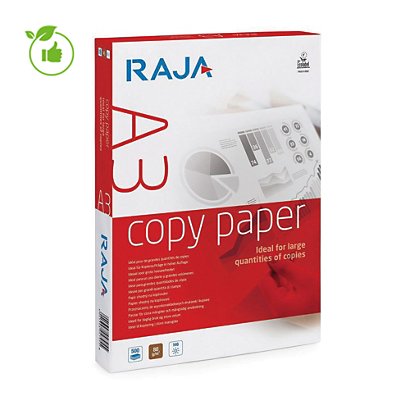 Papier économique blanc Raja Copy A3 80g, 5 ramettes de 500 feuilles