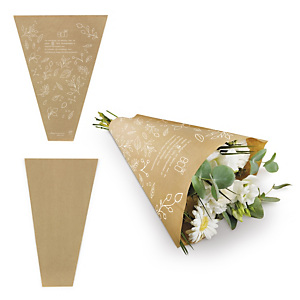 Cône papier kraft pour fleurs Cône papier kraft pour fleurs