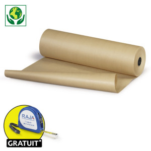 Papier kraft naturel en rouleau Super Qualité haute résistance 125 g/m² en rouleau RAJA - Best Price
