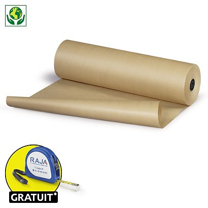 Papier kraft naturel en rouleau Super Qualité industrielle 90 g/m² RAJA   - Best Price