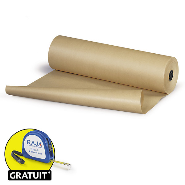 Papier kraft naturel en rouleau Super Qualité standard 70 g/m² RAJA - 1