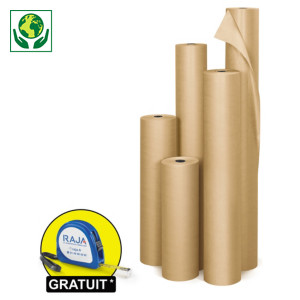 Papier kraft naturel en rouleau Super Qualité standard 70 g/m² en rouleau RAJA Papier kraft naturel en rouleau Super Qualité standard 70 g/m² en rouleau RAJA