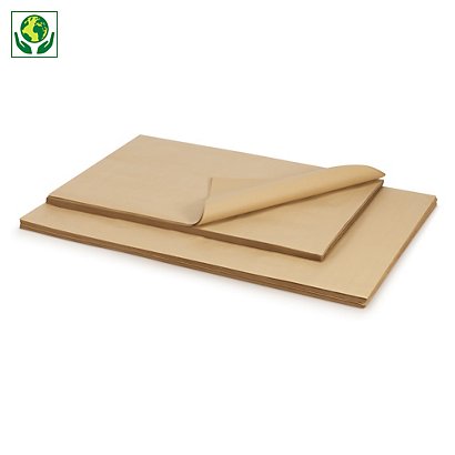 Papier kraft recyclé Eco Qualité standard 70 g/m² en feuille RAJA 100 cm x 65 cm - 1