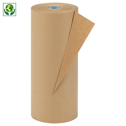 Papier kraft recyclé Eco Qualité standard 70 g/m² en rouleau RAJA 300 m x 120 cm - 1
