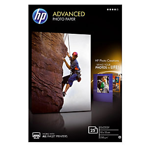 Papier photo HP Advanced Q8691A 10 x 15 jet d'encre, pochette 25 feuilles