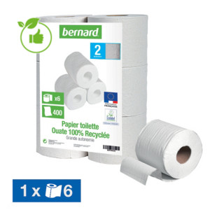 Papier toilette Bernard XXL 2 épaisseurs, lot de 6 rouleaux