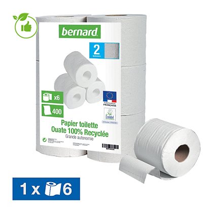 Papier toilette Bernard XXL 2 épaisseurs, lot de 6 rouleaux - 1