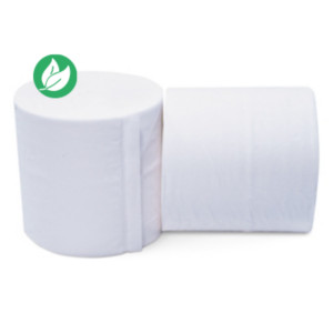 Papier toilette compact sans mandrin 800 feuilles - lot de 24 rouleaux - Blanc