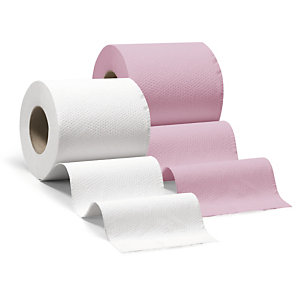 Papier toilette gaufré rose