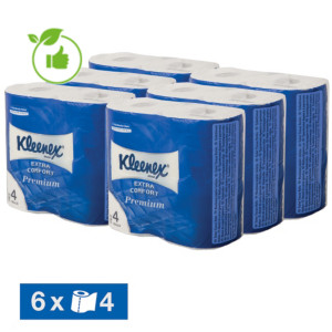 Papier toilette Kleenex 4 épaisseurs, lot de 24 rouleaux