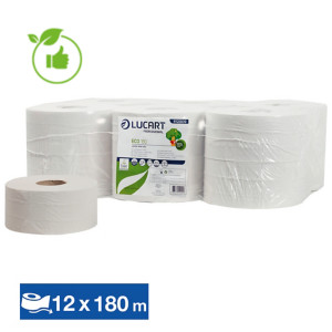 Papier toilette Lucart EcoNatural confort, lot de 12 mini bobines