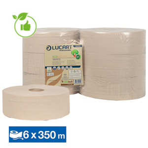 Papier toilette Lucart EcoNatural économique, lot de 6 maxi bobines