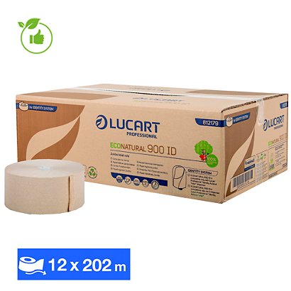 Papier toilette Lucart Identity EcoNatural, lot de 12 bobines - 1