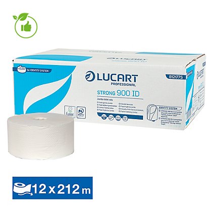 Papier toilette Lucart Identity pure ouate, lot de 12 bobines - 1