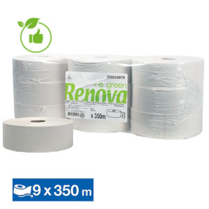 Papier toilette maxi jumbo Renova, lot de 9