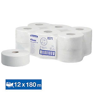 Papier toilette mini jumbo Kleenex, lot de 12