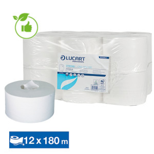 Papier toilette mini jumbo Lucart Strong L-One, lot de 12