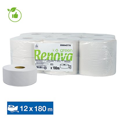 Papier toilette mini jumbo Renova, lot de 12 - 1