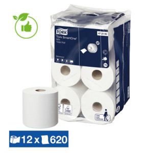Papier toilette Tork Advanced Smartone 2 épaisseurs, lot de 12 bobines