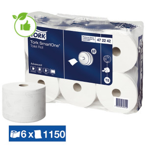 Papier toilette Tork Advanced SmartOne, lot de 6 maxi bobines