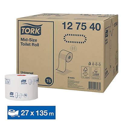 Papier toilette Tork Mid-size universal, colis de 27 rouleaux - 1