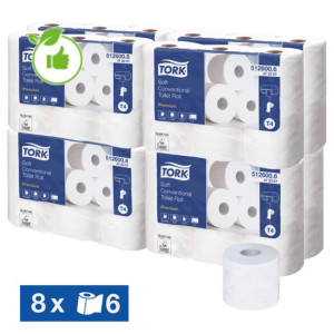 Papier toilette Tork Premium 2 épaisseurs, lot de 48 rouleaux Papier toilette Tork Premium 2 épaisseurs, lot de 48 rouleaux