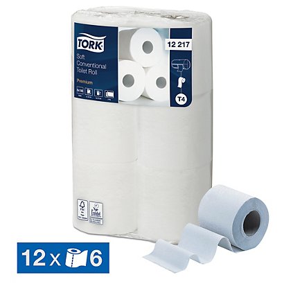 Papier toilette Tork Premium 2 épaisseurs, lot de 72 rouleaux - 1