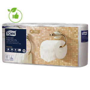 Papier toilette Tork Premium extra doux 3 épaisseurs, lot de 56 rouleaux