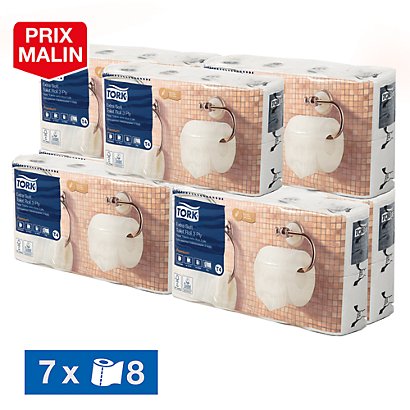 Papier toilette Tork Premium extra doux 3 épaisseurs, lot de 56 rouleaux - 1