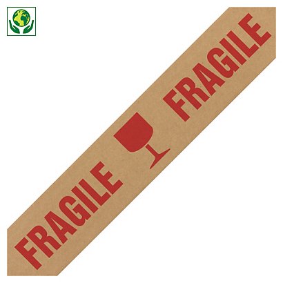 Papieren tape met voorbedrukte boodschap Raja Fragile - 1