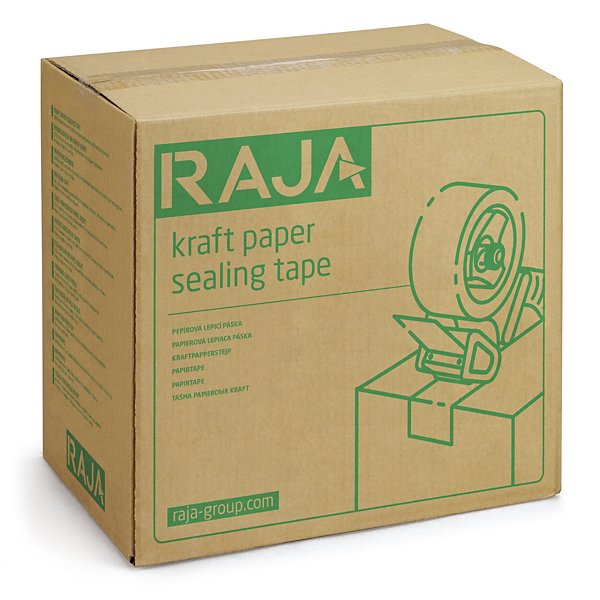 Papieren tape wit RAJA 48 mm x 50 m - 4