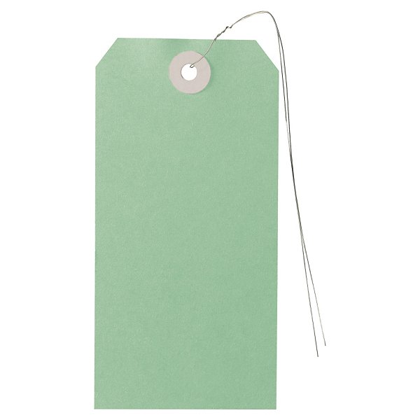 Papierové visačky 100 x 51 mm, béžové, Ø očka 5 mm, bez drôtu - 4