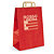 Papiertasche mit Flachhenkel - hellgrün - 32x45x17 cm - 1-farbiger Druck: vorne / hinten - 2