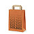 Papiertasche mit Flachhenkel - orange - 27x37x12 cm - 1-farbiger Druck: vorne / hinten - 1