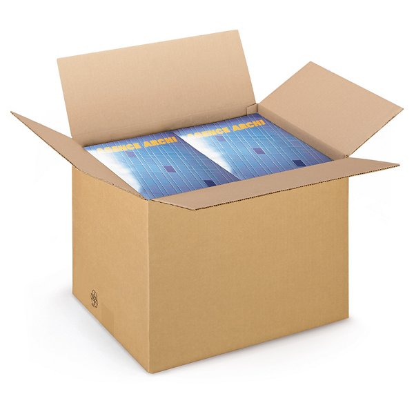 Papkasse i enkelt bølgepap | Brun | 18x13x12 cm - 4