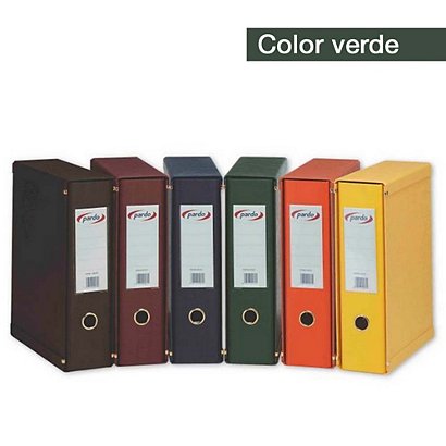 PARDO Box de 1 archivador de palanca, Folio, Lomo 70 mm, Capacidad 500 hojas, Cartón recubierto de PVC, Verde - 1