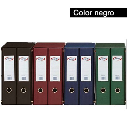 PARDO Box de 2 archivadores de palanca, Folio, Lomo 70 mm, Capacidad 500 hojas, Cartón recubierto de PVC, Negro - 1