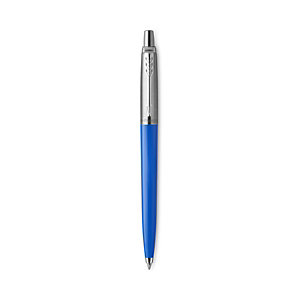 Parker Jotter Originals Bolígrafo retráctil de punta de bola, punta mediana, clásico cuerpo de plástico color azul, tinta azul