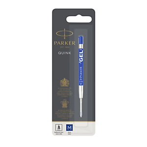 Parker Quink Cartucho de tinta de gel para bolígrafo de punta de bola, punta media, tinta azul Parker Quink Cartucho de tinta de gel para bolígrafo de punta de bola, punta media, tinta azul