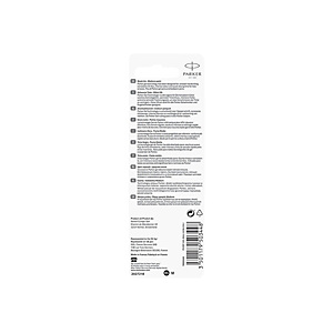 Parker Quink Cartucho de tinta de gel para bolígrafo de punta de bola, punta media, tinta negra Parker Quink Cartucho de tinta de gel para bolígrafo de punta de bola, punta media, tinta negra