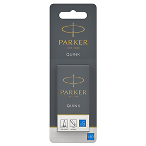 Parker Quink Cartucho de tinta para estilográfica, tinta azul Parker Quink Cartucho de tinta para estilográfica, tinta azul