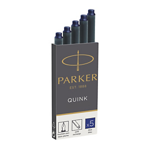 Parker Quink Cartucho de tinta para estilográfica, tinta azul Parker Quink Cartucho de tinta para estilográfica, tinta azul