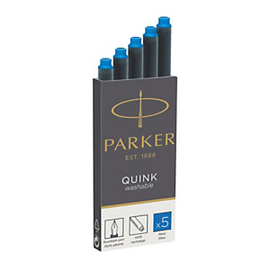 Parker Quink Cartucho de tinta para estilográfica, tinta azul Parker Quink Cartucho de tinta para estilográfica, tinta azul
