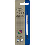 Parker Quink Recambio para bolígrafo roller, punta mediana, tinta azul Parker Quink Recambio para bolígrafo roller, punta mediana, tinta azul
