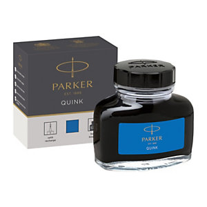 Parker Quink Tinta de recambio para estilográfica, 57 ml, azul